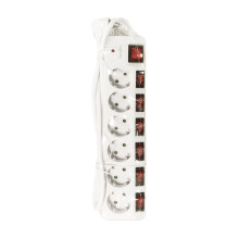 Logilink Steckdosenleiste 6-fach,6xCEE 7 / 3,m. 7Schalter,weiß Logilink Steckdosenleiste 6-fach,6xCEE 7 / 3,m. 7Schalter,weiß