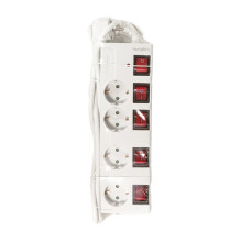 Logilink Steckdosenleiste 4-fach,4xCEE 7 / 3,m. 5Schalter,weiß Logilink Steckdosenleiste 4-fach,4xCEE 7 / 3,m. 5Schalter,weiß