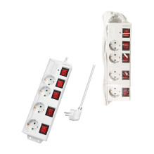 Logilink Steckdosenleiste 4-fach,4xCEE 7 / 3,m. 5Schalter,weiß Logilink Steckdosenleiste 4-fach,4xCEE 7 / 3,m. 5Schalter,weiß