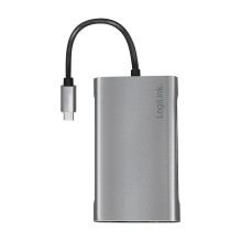 Logilink Dockingstation USB 3.2 Gen1,USB-C, 10-Port,PD,silb. Logilink Dockingstation USB 3.2 Gen1,USB-C, 10-Port,PD,silb.