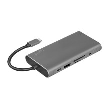Logilink Dockingstation USB 3.2 Gen1,USB-C, 10-Port,PD,silb. Logilink Dockingstation USB 3.2 Gen1,USB-C, 10-Port,PD,silb.