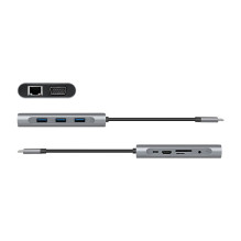 Logilink Dockingstation USB 3.2 Gen1,USB-C, 10-Port,PD,silb. Logilink Dockingstation USB 3.2 Gen1,USB-C, 10-Port,PD,silb.