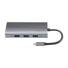 Logilink Dockingstation USB 3.2 Gen1,USB-C, 10-Port,PD,silb. Logilink Dockingstation USB 3.2 Gen1,USB-C, 10-Port,PD,silb.