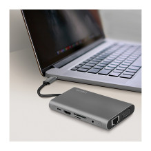 Logilink Dockingstation USB 3.2 Gen1,USB-C, 10-Port,PD,silb. Logilink Dockingstation USB 3.2 Gen1,USB-C, 10-Port,PD,silb.