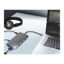 Logilink Dockingstation USB 3.2 Gen1,USB-C, 10-Port,PD,silb. Logilink Dockingstation USB 3.2 Gen1,USB-C, 10-Port,PD,silb.