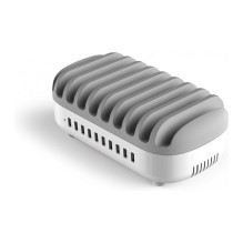 Compulocks 10 prievadų USB Įkrovimo doko stotis su ES kištuku – Ladestation – 120 vatų – 2,4 A – 10 Ausgabeanschlussstel Compulocks 10 prievadų USB Įkrovimo doko stotis su ES kištuku – Ladestation – 120 vatų – 2,4 A – 10 Ausgabeanschlussstel