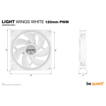 120mm be quiet! LIGHT WINGS White PWM Triple-Pack 120mm be quiet! LIGHT WINGS White PWM Triple-Pack