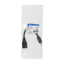 Logilink Adapteris USB-A(f) / Type-C (m) 0,15cm juodas