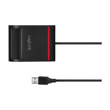 USB 2.0-Kartenleser, Smart-ID, schwarz USB 2.0-Kartenleser, Smart-ID, schwarz