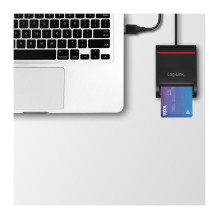 USB 2.0-Kartenleser, Smart-ID, schwarz USB 2.0-Kartenleser, Smart-ID, schwarz