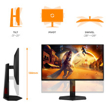 62,2 cm (24.5") 1920 x 1080 Pixel AOC 25G4ZR 16:9 Full HD Fast IPS 1 ms 260 Hz HDR DisplayPort HDMI Pivot Height VE