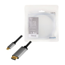 USB-C kabelis 3.2 Gen1, C / M zu HDMI / M, 4K, Alu 1,8 m USB-C kabelis 3.2 Gen1, C / M zu HDMI / M, 4K, Alu 1,8 m