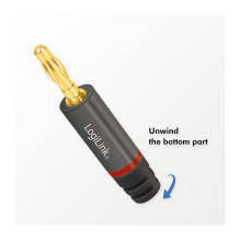 Logilink Audio-Bananenstecker für Selbstmontage (4 Stk.) Logilink Audio-Bananenstecker für Selbstmontage (4 Stk.)