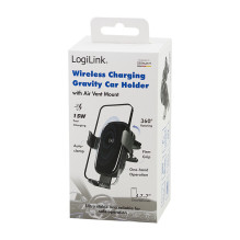 Logilink Wireless Car Charger w / Gravity Trigger, 15W