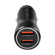 Logilink Car charger, 2 Port, 10.5W, illuminated, black Logilink Car charger, 2 Port, 10.5W, illuminated, black