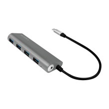 Logilink USB 3.2 Gen1 Hub, 4-port, USB-C, aluminum, grey Logilink USB 3.2 Gen1 Hub, 4-port, USB-C, aluminum, grey