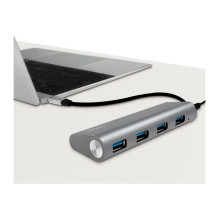 Logilink USB 3.2 Gen1 Hub, 4-port, USB-C, aluminum, grey Logilink USB 3.2 Gen1 Hub, 4-port, USB-C, aluminum, grey