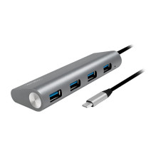 Logilink USB 3.2 Gen1 Hub, 4-port, USB-C, aluminum, grey Logilink USB 3.2 Gen1 Hub, 4-port, USB-C, aluminum, grey