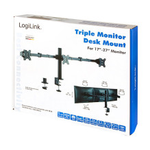 Logilink Monitorhalterung 3-fach, 17-27" Armlänge verstellb. Logilink Monitorhalterung 3-fach, 17-27" Armlänge verstellb.