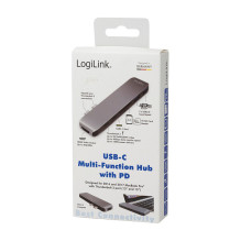 Logilink USB 3.2 Gen2x2, Docking Station, USB-C, 7-Port, w / PD, aluminum Logilink USB 3.2 Gen2x2, Docking Station, USB-C, 7-Port, w / PD, aluminum