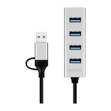 Logilink USB 3.1 šakotuvas, 4-port, USB-A+C, aliuminis, pilkas Logilink USB 3.1 šakotuvas, 4-port, USB-A+C, aliuminis, pilkas