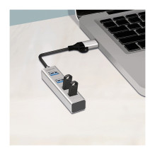 Logilink USB 3.1 šakotuvas, 4-port, USB-A+C, aliuminis, pilkas Logilink USB 3.1 šakotuvas, 4-port, USB-A+C, aliuminis, pilkas