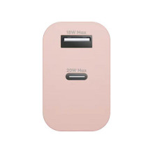 dbramante1928 pakartotinis įkrovimas – Netzteil – 20 W – 2 Ausgabeanschlussstellen (USB-C, USB) – rožinė – Europa