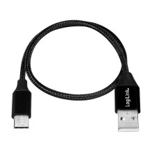 Logilink USB 2.0 Kabel zu Micro-USB Stecker 0,3m sw Logilink USB 2.0 Kabel zu Micro-USB Stecker 0,3m sw