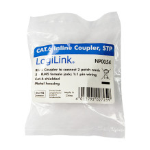 Logilink Patchkabelverbinder 1:1 Cat.6 STP, Metallgehäuse