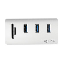 USB 3.0 3-Port šakotuvas su kortelių skaitytuvu