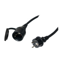 Logilink Strom-Verlängerungskabel 5m schwarz Logilink Strom-Verlängerungskabel 5m schwarz