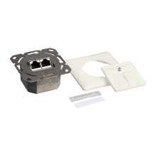 Logilink CAT 6A Auf und Unterputzdose vollgeschirmt RAL 901 Logilink CAT 6A Auf und Unterputzdose vollgeschirmt RAL 901