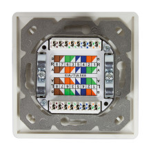 Logilink CAT 6A Auf und Unterputzdose vollgeschirmt RAL 901 Logilink CAT 6A Auf und Unterputzdose vollgeschirmt RAL 901