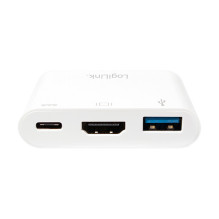 Logilink Adapteris USB3.2 Gen1 C tipo HDMI+USB-A+USB-C 60W PD Logilink Adapteris USB3.2 Gen1 C tipo HDMI+USB-A+USB-C 60W PD