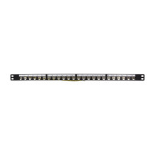 Patchpannel Keystone 24 Port 0.5 HE shielded. black LogiLink Patchpannel Keystone 24 Port 0.5 HE shielded. black LogiLink