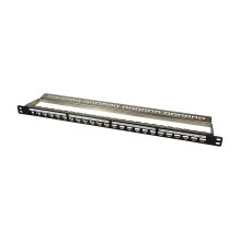 Patchpannel Keystone 24 Port 0.5 HE shielded. black LogiLink Patchpannel Keystone 24 Port 0.5 HE shielded. black LogiLink