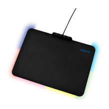 Mauspad Gaming LogiLink RGB Beleuchtung mit USB-A Anschluss Silikon 36x26cm Black