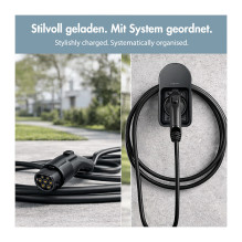 LogiLink Wandhalterung Elektroauto Ladekabel mit Kabelablage / charging gun holder with cable holder Black LogiLink Wandhalterung Elektroauto Ladekabel mit Kabelablage / charging gun holder with cable holder Black