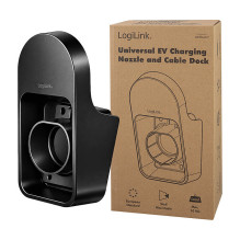 LogiLink Wandhalterung Elektroauto Ladekabel mit Kabelablage / charging gun holder with cable holder Black LogiLink Wandhalterung Elektroauto Ladekabel mit Kabelablage / charging gun holder with cable holder Black