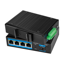 Industrial Gigabit Ethernet Switch, 4-Port 1000 Mbps + 1 port SFP Industrial Gigabit Ethernet Switch, 4-Port 1000 Mbps + 1 port SFP