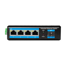 Industrial Gigabit Ethernet Switch, 4-Port 1000 Mbps + 1 port SFP Industrial Gigabit Ethernet Switch, 4-Port 1000 Mbps + 1 port SFP