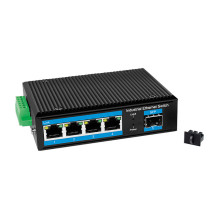 Industrial Gigabit Ethernet Switch, 4-Port 1000 Mbps + 1 port SFP Industrial Gigabit Ethernet Switch, 4-Port 1000 Mbps + 1 port SFP