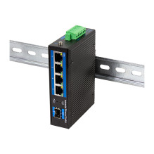 Industrial Gigabit Ethernet Switch, 4-Port 1000 Mbps + 1 port SFP Industrial Gigabit Ethernet Switch, 4-Port 1000 Mbps + 1 port SFP