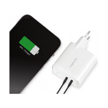 Įkroviklis LogiLink 2xUSB-C 40 W Baltas Įkroviklis LogiLink 2xUSB-C 40 W Baltas