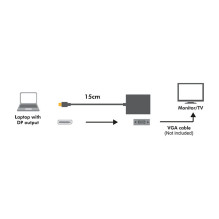 Logilink DisplayPort 1.2 zu VGA Adapteris m.15cm Kabel (Aktiv) Logilink DisplayPort 1.2 zu VGA Adapteris m.15cm Kabel (Aktiv)