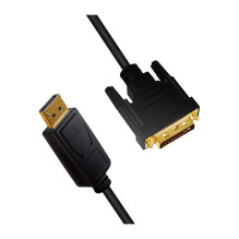 Logilink DisplayPort-Kabel DP 1.2 zu DVI 1.2 5.0m schwarz Logilink DisplayPort-Kabel DP 1.2 zu DVI 1.2 5.0m schwarz