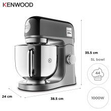 Kenwood kMix Küchenmaschine KMX760BC metallic (silber / schwarz, 1.000 Watt) Kenwood kMix Küchenmaschine KMX760BC metallic (silber / schwarz, 1.000 Watt)