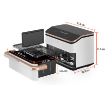 Cosori Heißluftfritteuse Dual Blaze Twinfry CAF-TF101S-WEUR (wei, 2 800 W, Korb 10 litrų / 2x 5 litrų)