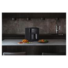 Hisense Heißluftfritteuse HAF2100DCD (schwarz, 2.100 Watt, Korb 7,7 Liter)