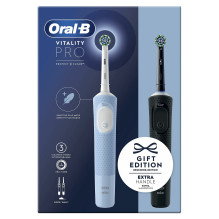 Oral-B Vitality Pro D103 Duo, Elektrische Zahnbürste (schwarz / blau, Black / Blue, inkl. 2. Handstck) Oral-B Vitality Pro D103 Duo, Elektrische Zahnbürste (schwarz / blau, Black / Blue, inkl. 2. Handstck)